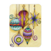 Prachtige kerstversieringen van glas magneet (Verticaal)