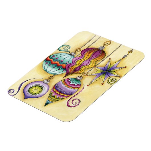 Prachtige kerstversieringen van glas magneet (Linkerzijde)