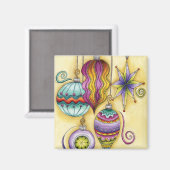 Prachtige kerstversieringen van glas magneet (Voorkant / Achterkant)