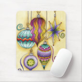 Prachtige kerstversieringen van glas muismat (Met muis)