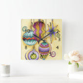 Prachtige kerstversieringen van glas vierkante klok (Huis)