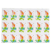 Prachtige kerstzeemeerminnen met sneeuwvlokken groot cadeauzakje (Achterkant)