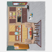 Prachtige Keuken Fleece Deken (Voorkant)