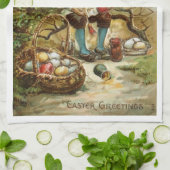 Prachtige keukenhanddoekjes paasmakereieren theedoek (Gevouwen)