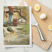 Prachtige keukenhanddoekjes paasmakereieren theedoek (Quarter Fold)