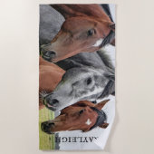 Prachtige keukenhanddoekjes voor wilde paarden strandlaken (Voorkant)