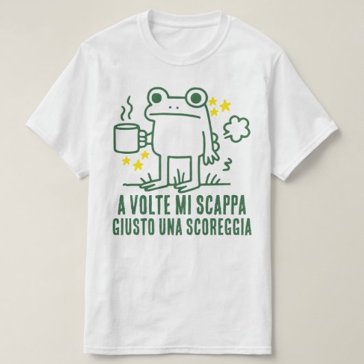 Prachtige Kikker Koffie Scheet T-shirt (Design voorkant)