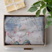 Prachtige Kingfish Amidst Flowers Tissuepapier (Geschenk)