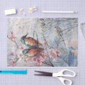 Prachtige Kingfish Amidst Flowers Tissuepapier (Craft)