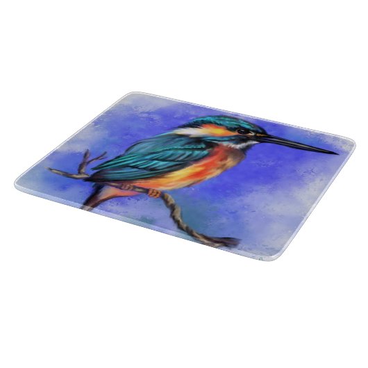 Prachtige Kingfisher Bird Cutting Board Snijplank (Hoek)