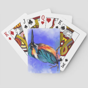 Prachtige Kingfisher Bird Palling Cards Pokerkaarten