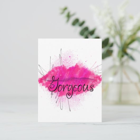 Prachtige Kiss Briefkaart (Staand voorkant)