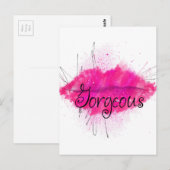 Prachtige Kiss Briefkaart (Voorkant / Achterkant)