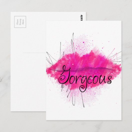 Prachtige Kiss Briefkaart (Voorkant / Achterkant)