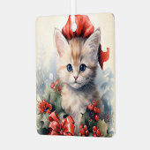 Prachtige Kitten Kerst Metalen Ornament (Voorkant links)