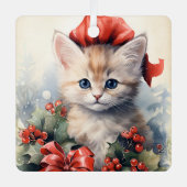 Prachtige Kitten Kerst Metalen Ornament (Voorkant)