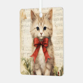 Prachtige Kitten Kerst Metalen Ornament (Voorkant links)