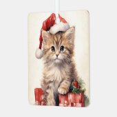 Prachtige Kittens Kerst  Metalen Ornament (Voorkant links)