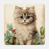 Prachtige Kittens Kerst Metalen Ornament (Voorkant)