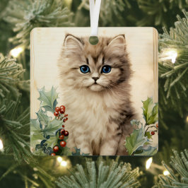 Prachtige Kittens Kerst Metalen Ornament