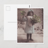 Prachtige kleine meisjes Antiek Briefkaart (Voorkant / Achterkant)