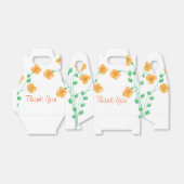 Prachtige kleine perzik bloemige gast gunst bedankdoosjes (Uitgevouwen)