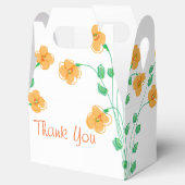 Prachtige kleine perzik bloemige gast gunst bedankdoosjes (Geopend)