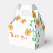 Prachtige kleine perzik bloemige gast gunst bedankdoosjes (Voorkant Zijde)
