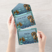 Prachtige kleine steampunk zeepaardje. all in one uitnodiging (Afscheurbaar)