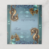 Prachtige kleine steampunk zeepaardje plaatskaartje (Buitenkant ongevouwen)