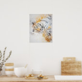 Prachtige kleine tijkschilderingen poster (Keuken)