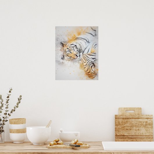 Prachtige kleine tijkschilderingen poster (Keuken)