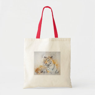 Prachtige kleine tijkschilderingen tote bag