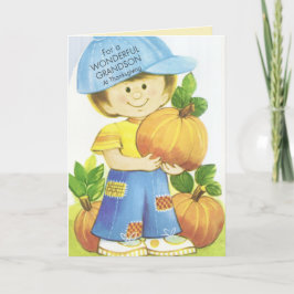 Prachtige kleinzoon Thanksgiving Feestdagen Kaart