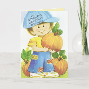 Prachtige kleinzoon Thanksgiving Feestdagen Kaart