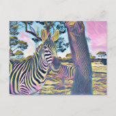 prachtige kleur van het zebra briefkaart (Voorkant)