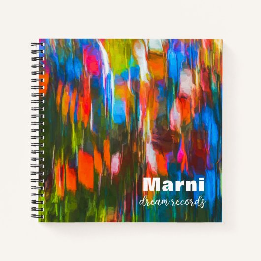 Prachtige kleuren Abstract Painted Dream Journal Notitieboek (Voorkant)