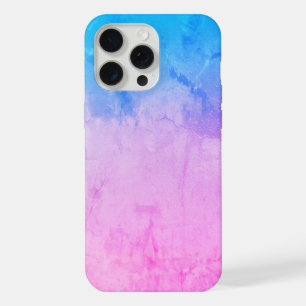 Prachtige kleuren gestructureerd roze en blauw opv iPhone 15 pro max case