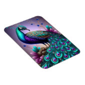 Prachtige kleurige Peacock Peafowl Bird Willife Magneet (Rechterzijde)