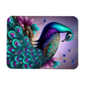 Prachtige kleurige Peacock Peafowl Bird Willife Magneet (Horizontaal)