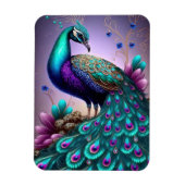 Prachtige kleurige Peacock Peafowl Bird Willife Magneet (Verticaal)
