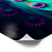 Prachtige kleurige Peacock Peafowl Bird Willife Perfect Poster (Hoek)