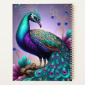 Prachtige kleurige Peacock Peafowl Bird Willife Planner (Achterkant)