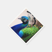 Prachtige kleurige Peacock Peafowl Bird Willife Servet (Hoek)