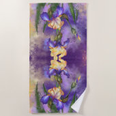 Prachtige kleurpakking van Iris-ventilatorhanddoek Strandlaken (Voorkant)