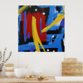 Prachtige kleurrijke Abstracte AI-poster Poster (Keuken)