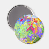 Prachtige, kleurrijke Abstracte kunstsnoepjes Magneet (Voorkant / Achterkant)