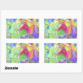 Prachtige, kleurrijke Abstracte kunstsnoepjes Rechthoekige Sticker (Vel)