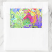 Prachtige, kleurrijke Abstracte kunstsnoepjes Rechthoekige Sticker (Tas)