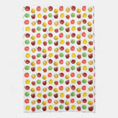 Prachtige kleurrijke appels op wit theedoek (Verticaal)